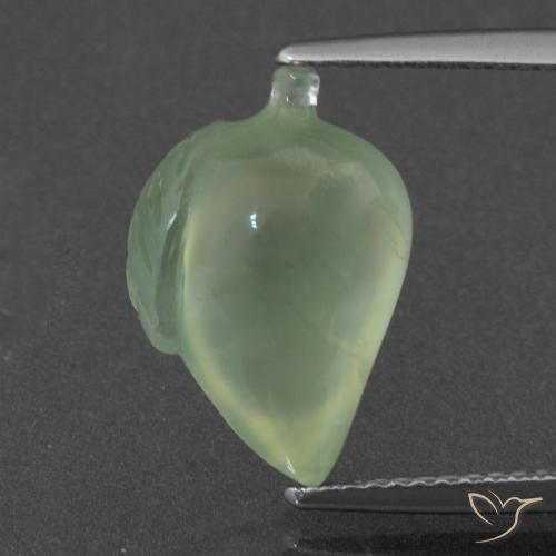 6.75ct Natürlicher Mittelgrün Prehnit, Fantasie, Lichtdurchlässig