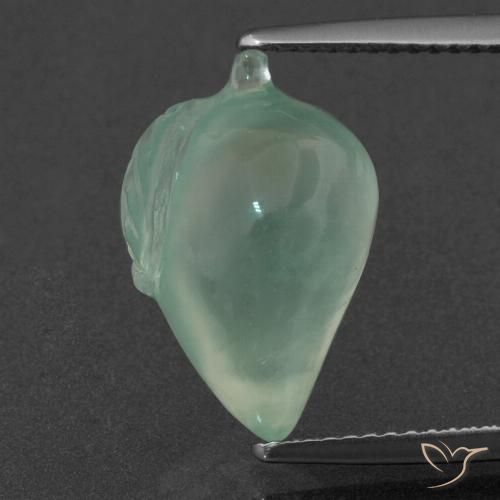 8.43ct Natürlicher Helles Mintgrün Prehnit, Fantasie, Lichtdurchlässig