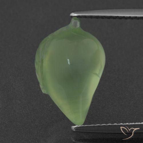 7.25ct Natürlicher Mittelgrün Prehnit, Fantasie, Lichtdurchlässig