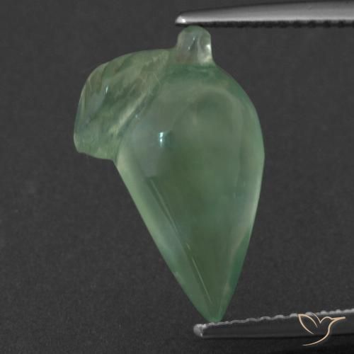 6.37ct Natürlicher hellgrün Prehnit, Fantasie, Lichtdurchlässig