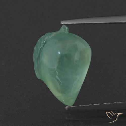 5.79ct Natürlicher Helles kühles Grün Prehnit, Fantasie, Lichtdurchlässig