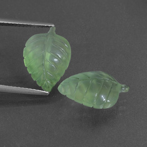 11,01 ct natürliche grüner Prehnit-Edelsteine, Fantasieschliff, Lichtdurchlässig