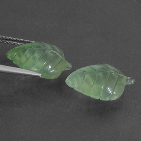 11,01 ct natürliche grüner Prehnit-Edelsteine, Fantasieschliff, Lichtdurchlässig