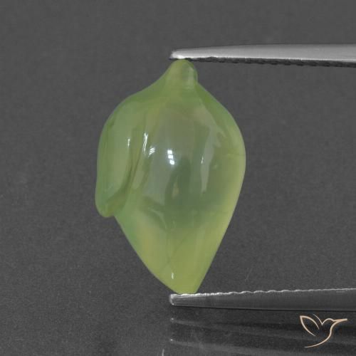 7.16ct Natürlicher limettengrün Prehnit, Fantasie, Lichtdurchlässig