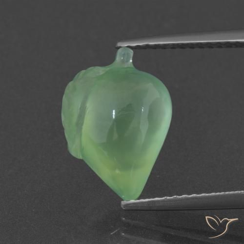 5.59ct Natürlicher gelblich-grün Prehnit, Fantasie, Lichtdurchlässig