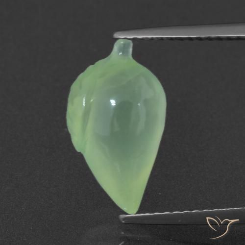 5.55ct Natürlicher Mittelgrün Prehnit, Fantasie, Lichtdurchlässig
