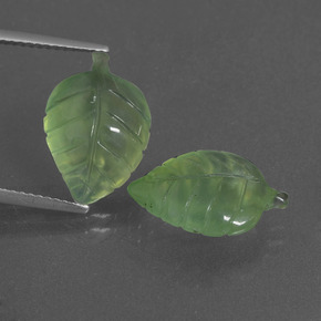  ct natürliche Grün Prehnit-Edelsteine, Ausgefallene Form, Lichtdurchlässig