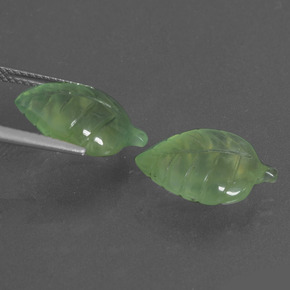  ct natürliche Grün Prehnit-Edelsteine, Ausgefallene Form, Lichtdurchlässig