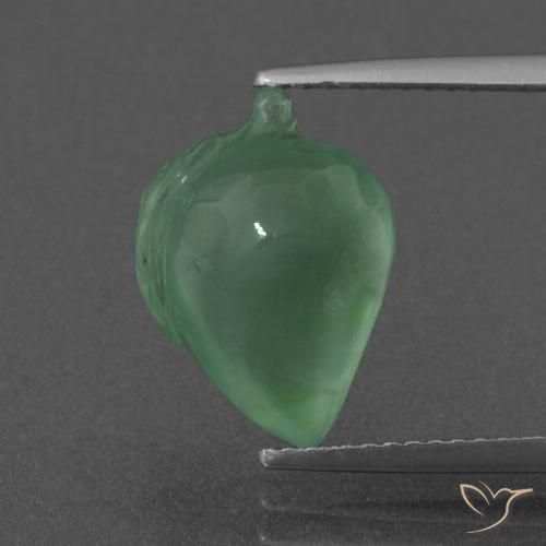 6.76ct Natürlicher Kühles Grün Prehnit, Fantasie, Lichtdurchlässig