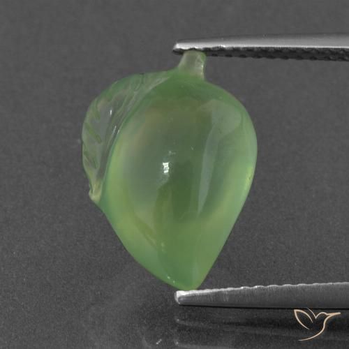 7.00ct Natürlicher Mittelgrün Prehnit, Fantasie, Lichtdurchlässig