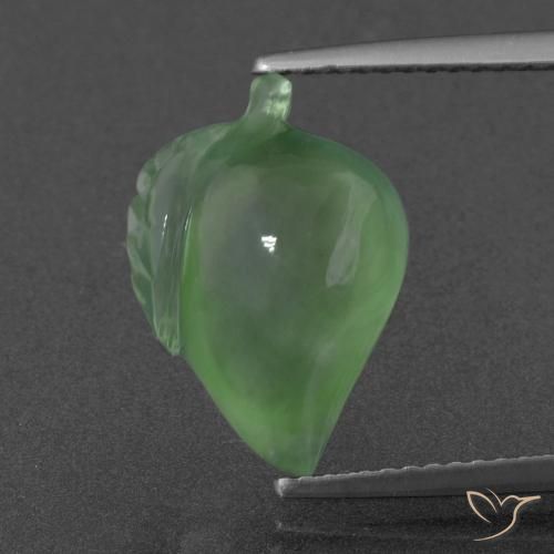 6.40ct Natürlicher Mittelgrün Prehnit, Fantasie, Lichtdurchlässig