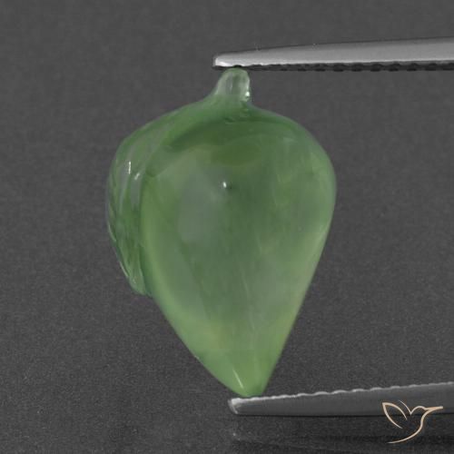8.08ct Natürlicher gelblich-grün Prehnit, Fantasie, Lichtdurchlässig
