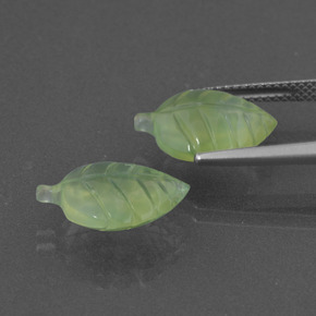  ct natürliche Grün Prehnit-Edelsteine, Ausgefallene Form, Lichtdurchlässig
