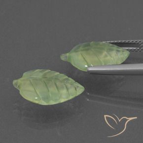 10.55 ct natürliche Mittelgrün Prehnit-Edelsteine, Fantasie, Lichtdurchlässig