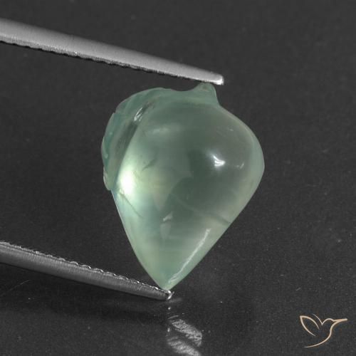 7.30ct Natürlicher hellgrün Prehnit, Fantasie, Lichtdurchlässig