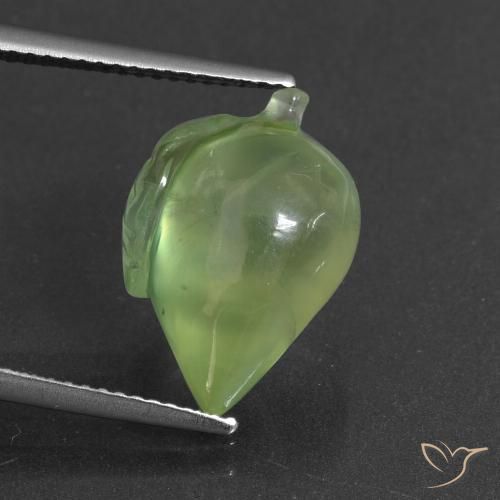 10.14ct Natürlicher Mittelgrün Prehnit, Fantasie, Lichtdurchlässig