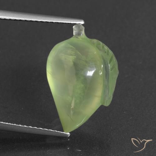 10.11ct Natürlicher gelblich-grün Prehnit, Fantasie, Lichtdurchlässig
