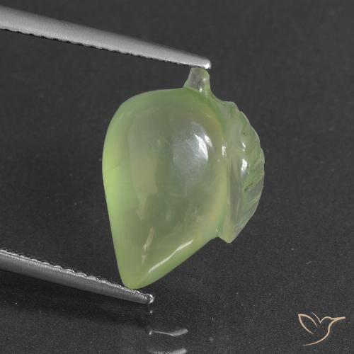 7.50ct Natürlicher limettengrün Prehnit, Fantasie, Lichtdurchlässig