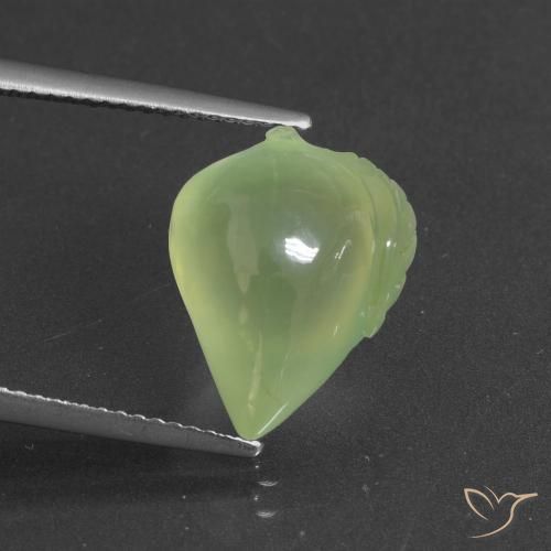 9.14ct Natürlicher limettengrün Prehnit, Fantasie, Lichtdurchlässig