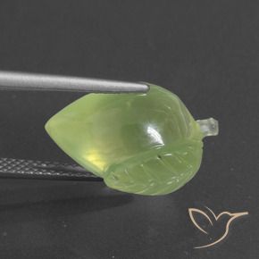 9,17 ctw natürlicher gelblich-grün Prehnit, Fantasie, Lichtdurchlässig