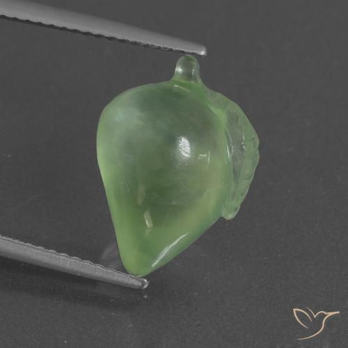 8.27ct Natürlicher Mittelgrün Prehnit, Fantasie, Lichtdurchlässig