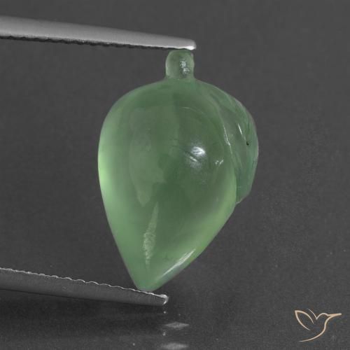 8.48ct Natürlicher Warmes Grün Prehnit, Fantasie, Lichtdurchlässig