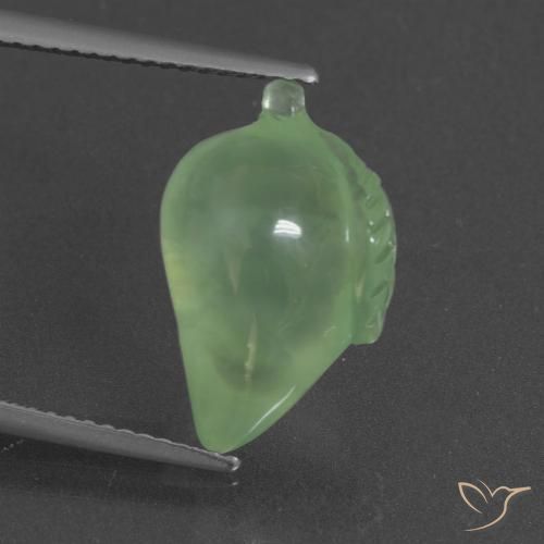 8.55ct Natürlicher Birnengrün Prehnit, Fantasie, Lichtdurchlässig