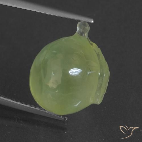 15.46ct Natürlicher gelblich-grün Prehnit, Fantasie, Lichtdurchlässig