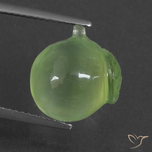 9.55ct Natürlicher limettengrün Prehnit, Fantasie, Lichtdurchlässig