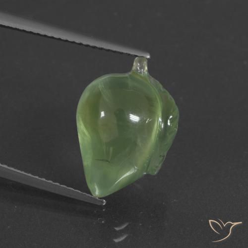 11.27ct Natürlicher Birnengrün Prehnit, Fantasie, Lichtdurchlässig