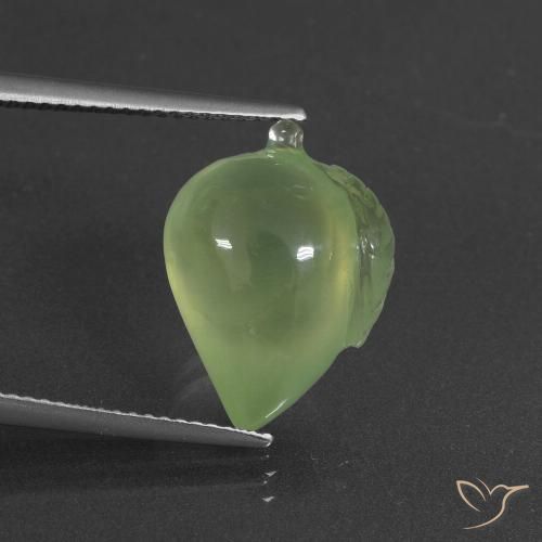 10.93ct Natürlicher gelblich-grün Prehnit, Fantasie, Lichtdurchlässig
