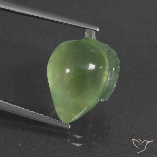11.03ct Natürlicher Mittelgrün Prehnit, Fantasie, Lichtdurchlässig