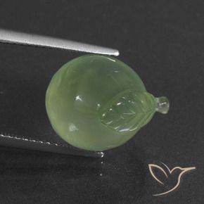 9,17 ctw natürlicher gelblich-grün Prehnit, Fantasie, Lichtdurchlässig