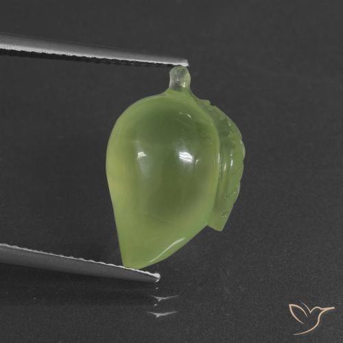 10.63ct Natürlicher gelblich-grün Prehnit, Fantasie, Lichtdurchlässig