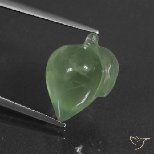 11.00ct Natürlicher gelblich-grün Prehnit, Fantasie, Lichtdurchlässig