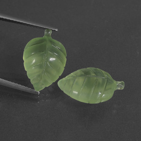  ct natürliche Grün Prehnit-Edelsteine, Ausgefallene Form, Lichtdurchlässig