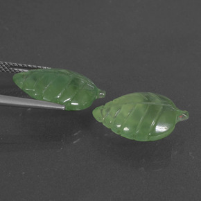  ct natürliche Grün Prehnit-Edelsteine, Ausgefallene Form, Lichtdurchlässig