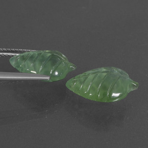  ct natürliche Grün Prehnit-Edelsteine, Ausgefallene Form, Lichtdurchlässig