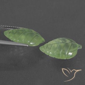 13.24 ct natürliche Blasses Birnengrün Prehnit-Edelsteine, Fantasie, Lichtdurchlässig