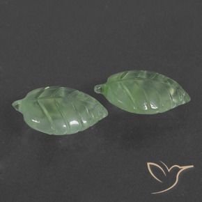 13.08 ct natürliche Warmes Grün Prehnit-Edelsteine, Fantasie, Lichtdurchlässig