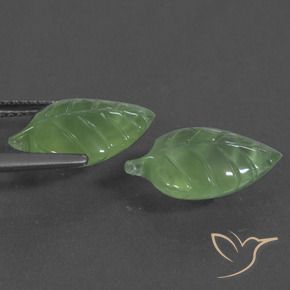 8.07 ct natürliche Birnengrün Prehnit-Edelsteine, Fantasie, Lichtdurchlässig