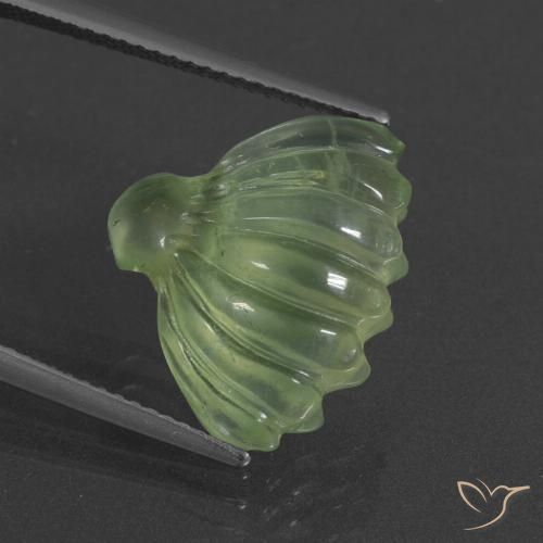 8.73ct Natürlicher limettengrün Prehnit, Fantasie, Lichtdurchlässig