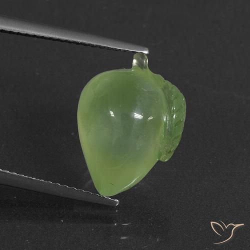 10.44ct Natürlicher gelblich-grün Prehnit, Fantasie, Lichtdurchlässig