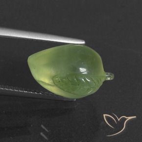 9,17 ctw natürlicher gelblich-grün Prehnit, Fantasie, Lichtdurchlässig