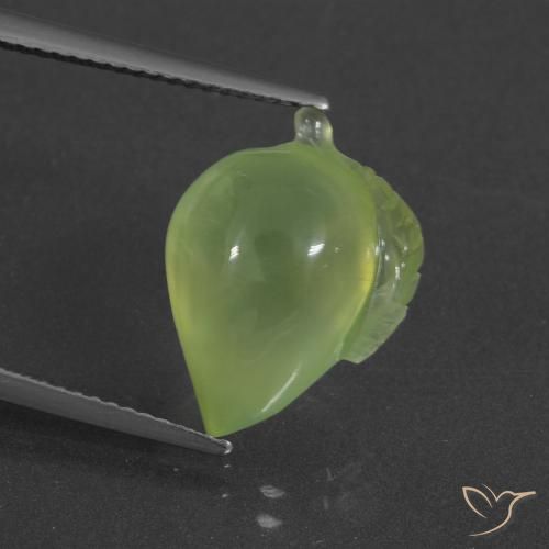 9.94ct Natürlicher gelblich-grün Prehnit, Fantasie, Lichtdurchlässig