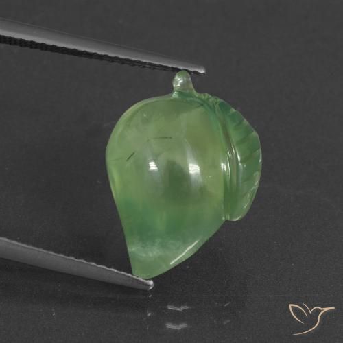 12.76ct Natürlicher gelblich-grün Prehnit, Fantasie, Lichtdurchlässig
