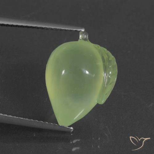 12.94ct Natürlicher gelblich-grün Prehnit, Fantasie, Lichtdurchlässig