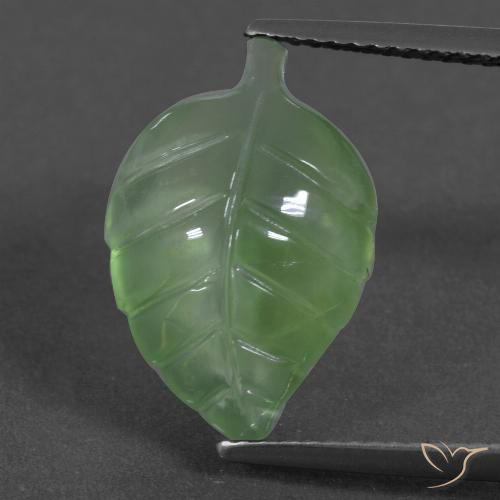 6.66ct Natürlicher Birnengrün Prehnit, Fantasie, Lichtdurchlässig