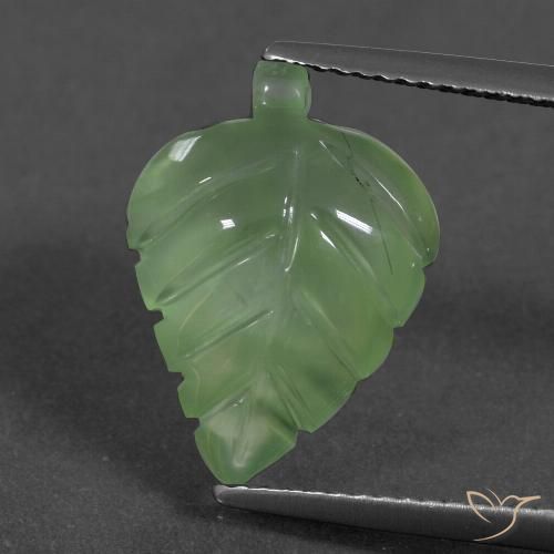 6.27ct Natürlicher Birnengrün Prehnit, Fantasie, Lichtdurchlässig