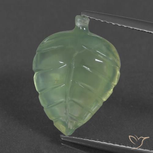 7.28ct Natürlicher Warmes Grün Prehnit, Fantasie, Lichtdurchlässig
